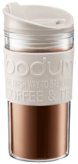 Bodum Thermosbeker Travel Mug Wit Transparant 035 Liter bodum kopen in de aanbieding